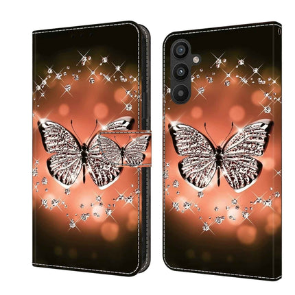 Crystal 3D Shockproof Protective Leather Phone Case, For Samsung Galaxy A34 5G