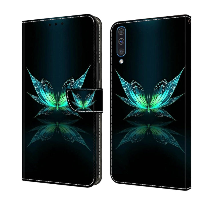 Crystal 3D Shockproof Protective Leather Phone Case, For Samsung Galaxy A50