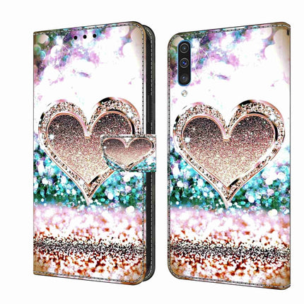 Crystal 3D Shockproof Protective Leather Phone Case, For Samsung Galaxy A50