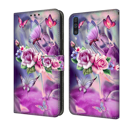 Crystal 3D Shockproof Protective Leather Phone Case, For Samsung Galaxy A50