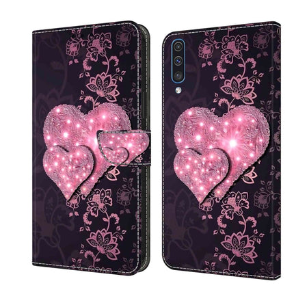 Crystal 3D Shockproof Protective Leather Phone Case, For Samsung Galaxy A50