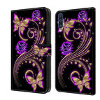 For Samsung Galaxy A50 / Purple Flower Butterfly