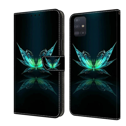 Crystal 3D Shockproof Protective Leather Phone Case, For Samsung Galaxy A51 4G