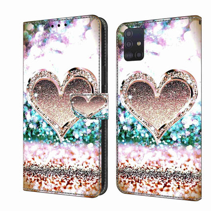 Crystal 3D Shockproof Protective Leather Phone Case, For Samsung Galaxy A51 4G