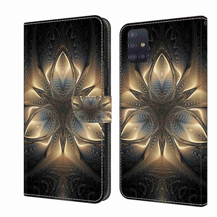 Crystal 3D Shockproof Protective Leather Phone Case, For Samsung Galaxy A51 4G