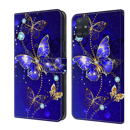 Crystal 3D Shockproof Protective Leather Phone Case, For Samsung Galaxy A51 4G