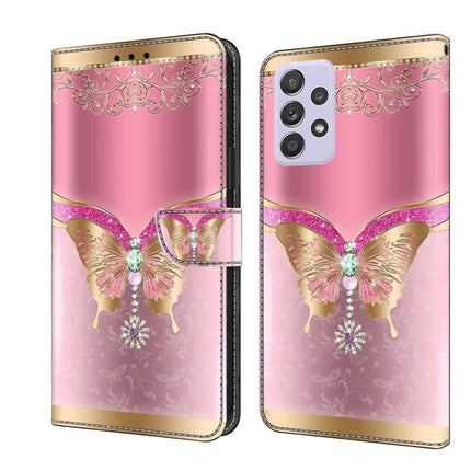 Crystal 3D Shockproof Protective Leather Phone Case, For Samsung Galaxy A52 / A52s 5G