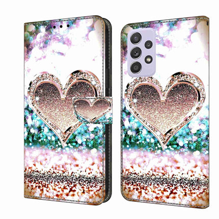 Crystal 3D Shockproof Protective Leather Phone Case, For Samsung Galaxy A52 / A52s 5G