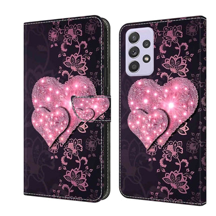 Crystal 3D Shockproof Protective Leather Phone Case, For Samsung Galaxy A52 / A52s 5G