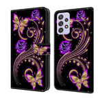 For Samsung Galaxy A52 / A52s 5G / Purple Flower Butterfly