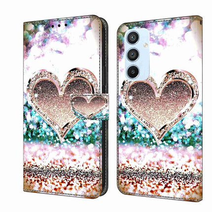 Crystal 3D Shockproof Protective Leather Phone Case, For Samsung Galaxy A54 5G