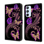 For Samsung Galaxy A54 5G / Purple Flower Butterfly