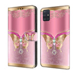 For Samsung Galaxy A71 4G / Pink Bottom Butterfly