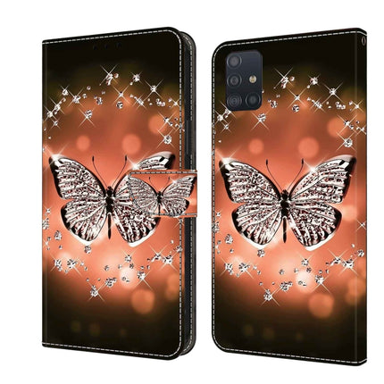 Crystal 3D Shockproof Protective Leather Phone Case, For Samsung Galaxy A71 4G