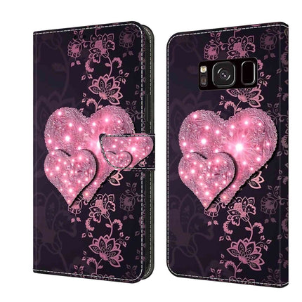 Crystal 3D Shockproof Protective Leather Phone Case, For Samsung Galaxy S8