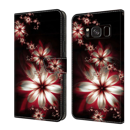 Crystal 3D Shockproof Protective Leather Phone Case, For Samsung Galaxy S8