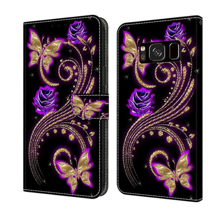 Crystal 3D Shockproof Protective Leather Phone Case, For Samsung Galaxy S8
