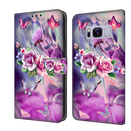 Crystal 3D Shockproof Protective Leather Phone Case, For Samsung Galaxy S8+
