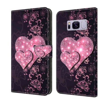 Crystal 3D Shockproof Protective Leather Phone Case, For Samsung Galaxy S8+