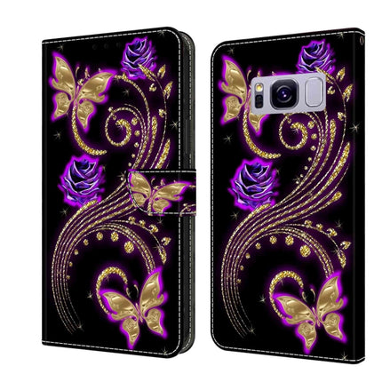 Crystal 3D Shockproof Protective Leather Phone Case, For Samsung Galaxy S8+