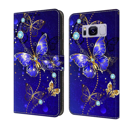 Crystal 3D Shockproof Protective Leather Phone Case, For Samsung Galaxy S8+