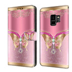 For Samsung Galaxy S9 / Pink Bottom Butterfly