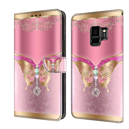 Crystal 3D Shockproof Protective Leather Phone Case, For Samsung Galaxy S9