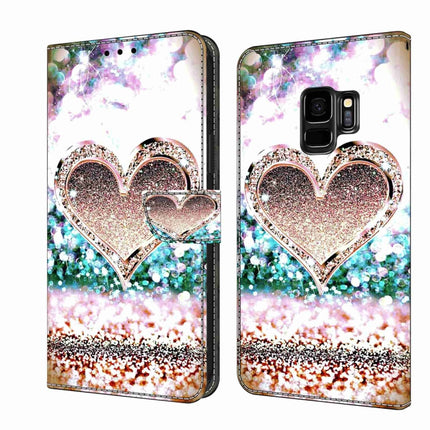 Crystal 3D Shockproof Protective Leather Phone Case, For Samsung Galaxy S9
