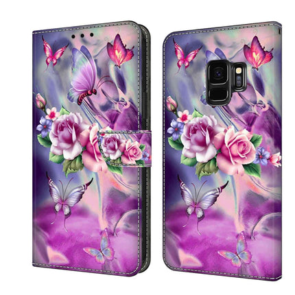 Crystal 3D Shockproof Protective Leather Phone Case, For Samsung Galaxy S9