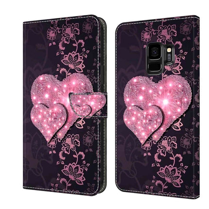 Crystal 3D Shockproof Protective Leather Phone Case, For Samsung Galaxy S9