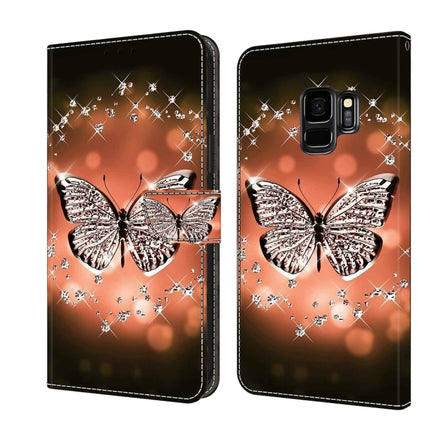 Crystal 3D Shockproof Protective Leather Phone Case, For Samsung Galaxy S9