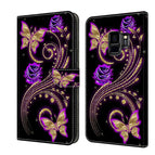 For Samsung Galaxy S9 / Purple Flower Butterfly