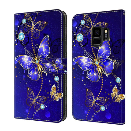 Crystal 3D Shockproof Protective Leather Phone Case, For Samsung Galaxy S9