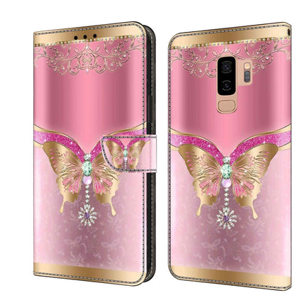Crystal 3D Shockproof Protective Leather Phone Case, For Samsung Galaxy S9+