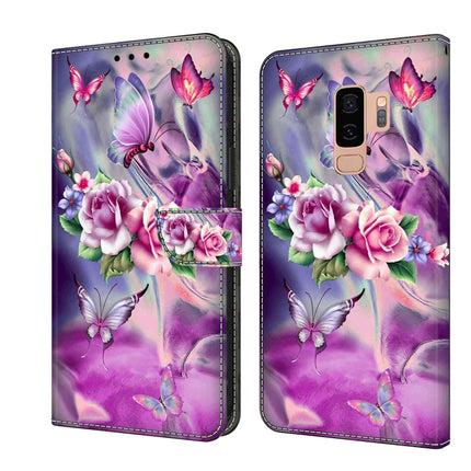 Crystal 3D Shockproof Protective Leather Phone Case, For Samsung Galaxy S9+