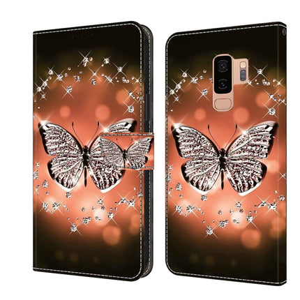 Crystal 3D Shockproof Protective Leather Phone Case, For Samsung Galaxy S9+