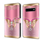 For Samsung Galaxy S10 / Pink Bottom Butterfly