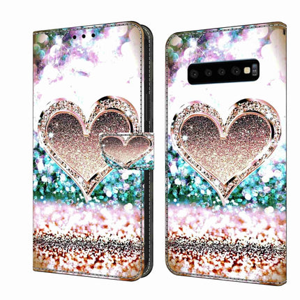 Crystal 3D Shockproof Protective Leather Phone Case, For Samsung Galaxy S10