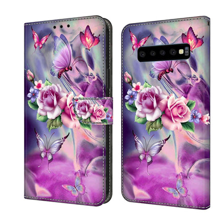 Crystal 3D Shockproof Protective Leather Phone Case, For Samsung Galaxy S10
