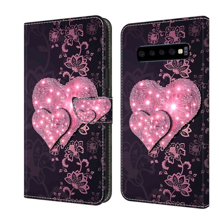 Crystal 3D Shockproof Protective Leather Phone Case, For Samsung Galaxy S10