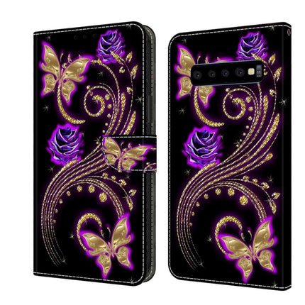Crystal 3D Shockproof Protective Leather Phone Case, For Samsung Galaxy S10