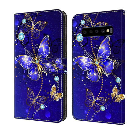 Crystal 3D Shockproof Protective Leather Phone Case, For Samsung Galaxy S10