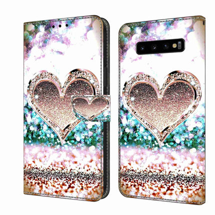 Crystal 3D Shockproof Protective Leather Phone Case, For Samsung Galaxy S10+