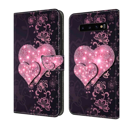Crystal 3D Shockproof Protective Leather Phone Case, For Samsung Galaxy S10+