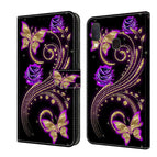 For Samsung Galaxy S10e / Purple Flower Butterfly