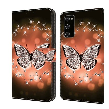 Crystal 3D Shockproof Protective Leather Phone Case, For Samsung Galaxy S20 FE