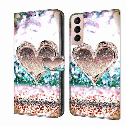 Crystal 3D Shockproof Protective Leather Phone Case, For Samsung Galaxy S21