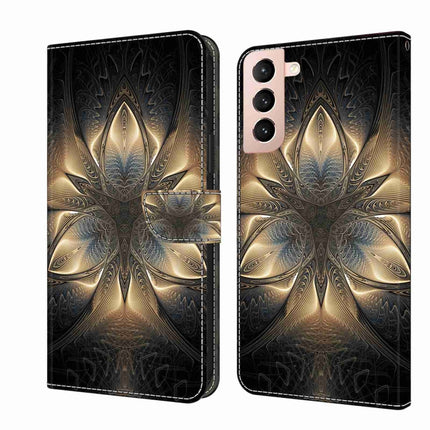 Crystal 3D Shockproof Protective Leather Phone Case, For Samsung Galaxy S21