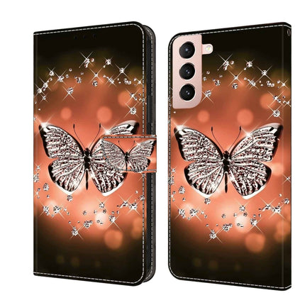 Crystal 3D Shockproof Protective Leather Phone Case, For Samsung Galaxy S21