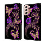 For Samsung Galaxy S21 / Purple Flower Butterfly